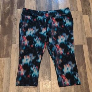 Eddie Bauer Activewear Abstract Print Capri Leggings 2XL